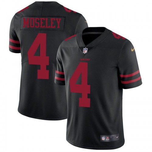 San Francisco 49ers #4 Emmanuel Moseley Black Alternate Men's Stitched Vapor Untouchable Limited Jersey Men's