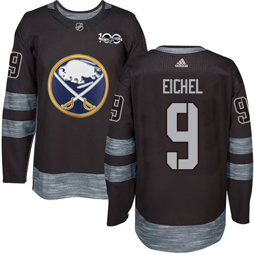 Adidas Buffalo Sabres #9 Jack Eichel Black 1917-2017 100th Anniversary Stitched Jersey Men's