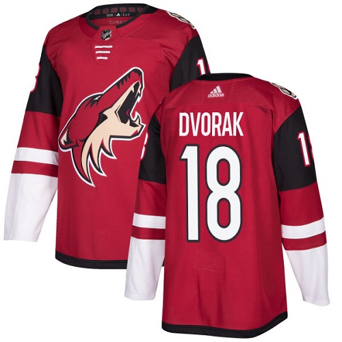 Adidas Arizona Coyotes #18 Christian Dvorak Maroon Home Authentic Stitched Jersey Men's
