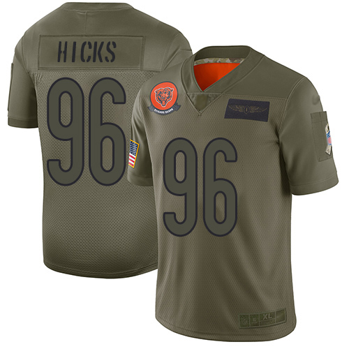Chicago Bears #96 Akiem Hicks Camo Men's Stitched Limited 2019 Salute To Service Jersey Men's