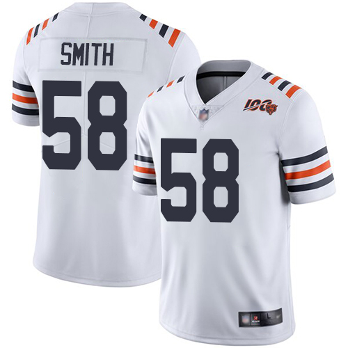 Chicago Bears #58 Roquan Smith White Alternate Men's Stitched Vapor Untouchable Limited 100th Season Jersey Men's