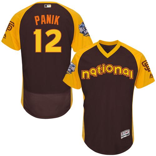 San Francisco Giants #12 Joe Panik Brown Flexbase Authentic Collection 2016 All-Star National League Stitched Jersey Men's