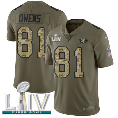 San Francisco 49ers #81 Jordan Matthews Olive/Camo Super Bowl LIV 2020 Youth Stitched Limited 2017 Salute To Service Jersey Youth