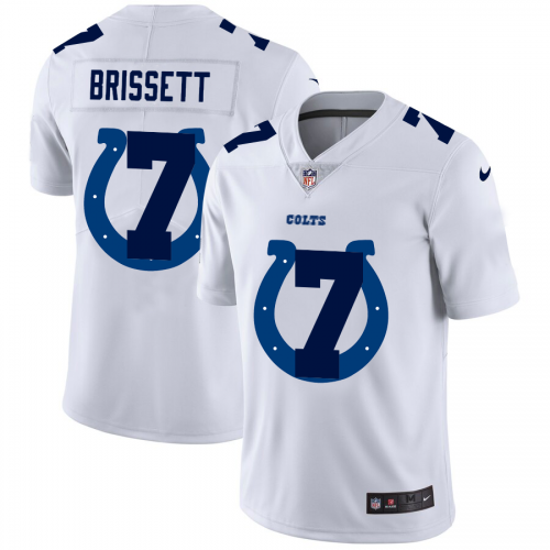 Indianapolis Indianapolis Colts #7 Jacoby Brissett White Men's Team Logo Dual Overlap Limited Jersey Men's