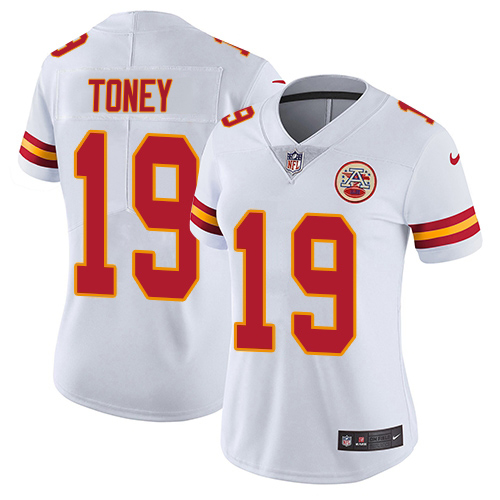 Chiefs #19 Kadarius Toney White Women's Stitched Vapor Untouchable Limited Jersey