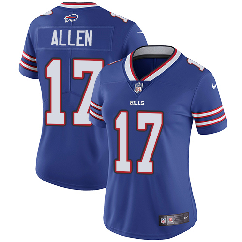 Bills #17 Josh Allen Royal Blue Team Color Women's Stitched Vapor Untouchable Limited Jersey