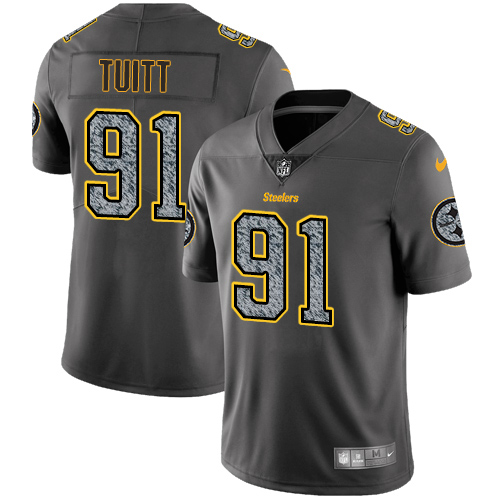 Pittsburgh Steelers #91 Stephon Tuitt Gray Static Men's Stitched Vapor Untouchable Limited Jersey Men's