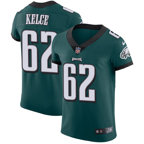 Eagles #62 Jason Kelce Midnight Green Team Color Men's Stitched Vapor Untouchable Elite Jersey