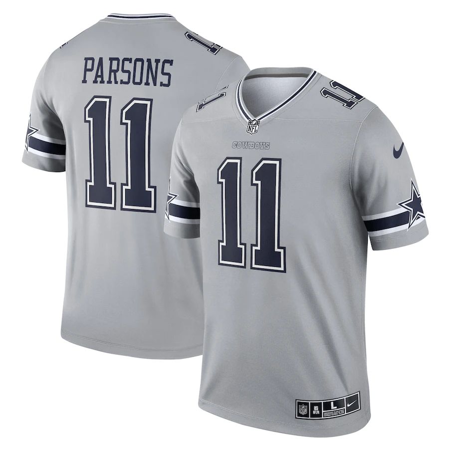 Dallas Cowboys #11 Micah Parsons Men's Gray Inverted Legend Player Jersey
