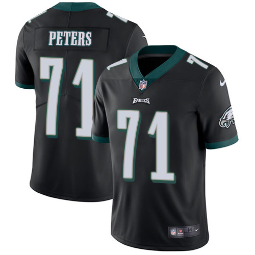 Philadelphia Eagles #71 Jason Peters Black Alternate Youth Stitched Vapor Untouchable Limited Jersey Youth