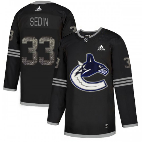 Adidas Vancouver Canucks #33 Henrik Sedin Black Authentic Classic Stitched Jersey Men's