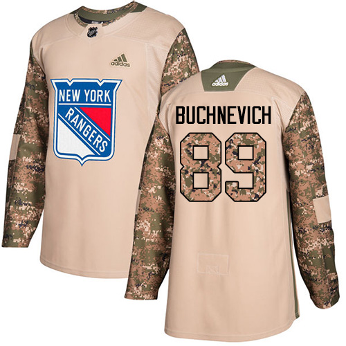 Adidas New York Rangers #89 Pavel Buchnevich Camo Authentic 2017 Veterans Day Stitched Youth Jersey Youth