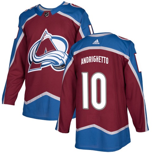 Adidas Colorado Avalanche #10 Sven Andrighetto Burgundy Home Authentic Stitched Youth Jersey Youth