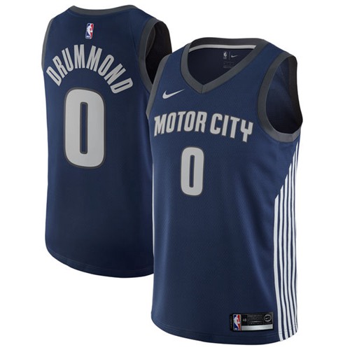 Detroit Pistons #0 Andre Drummond Navy Swingman City Edition Jersey Mens