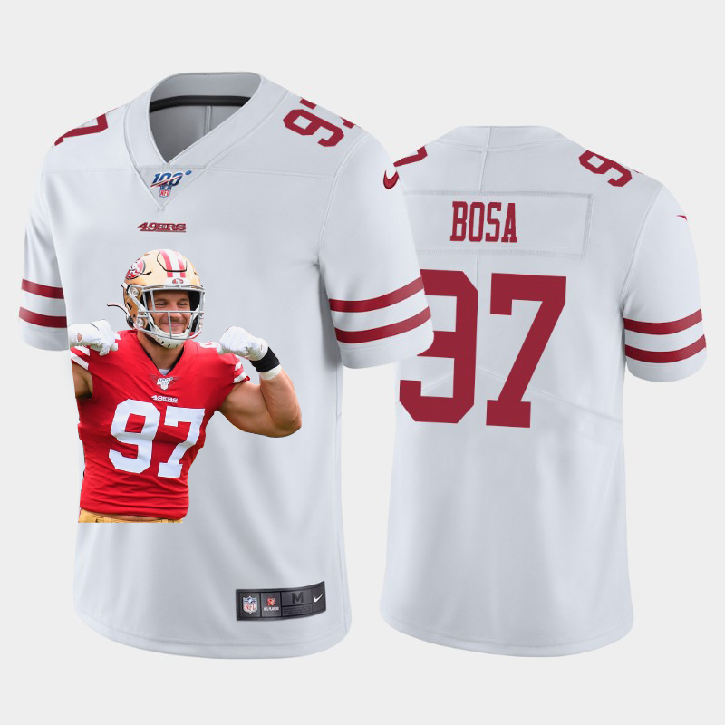 San Francisco 49ers #97 Nick Bosa Team Hero 3 Vapor Limited 100 Jersey White