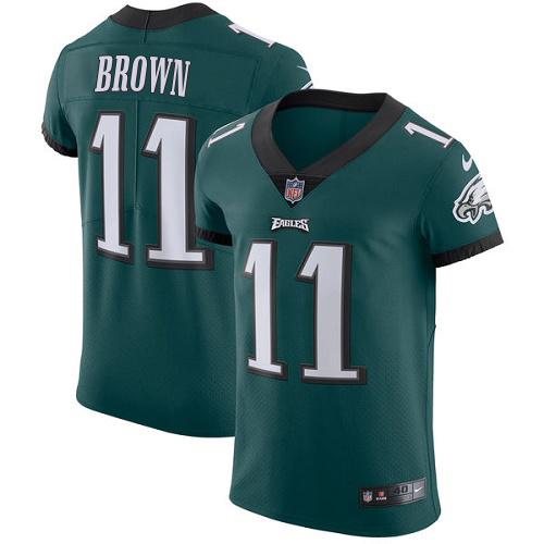 Eagles #11 A.J. Brown Green Team Color Men's Stitched Vapor Untouchable Elite Jersey