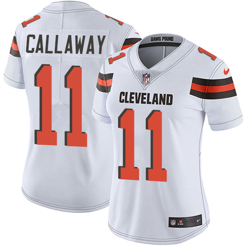 Cleveland Browns #11 Antonio Callaway White Women's Stitched Vapor Untouchable Limited Jersey Womens
