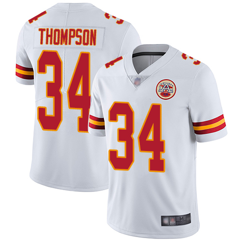 Kansas City Chiefs #34 Darwin Thompson White Men's Stitched Vapor Untouchable Limited Jersey Men's