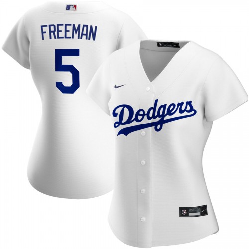 Los Angeles Los Angeles Dodgers #5 Freddie Freeman Women's Home 2020 Player Jersey - White Womens