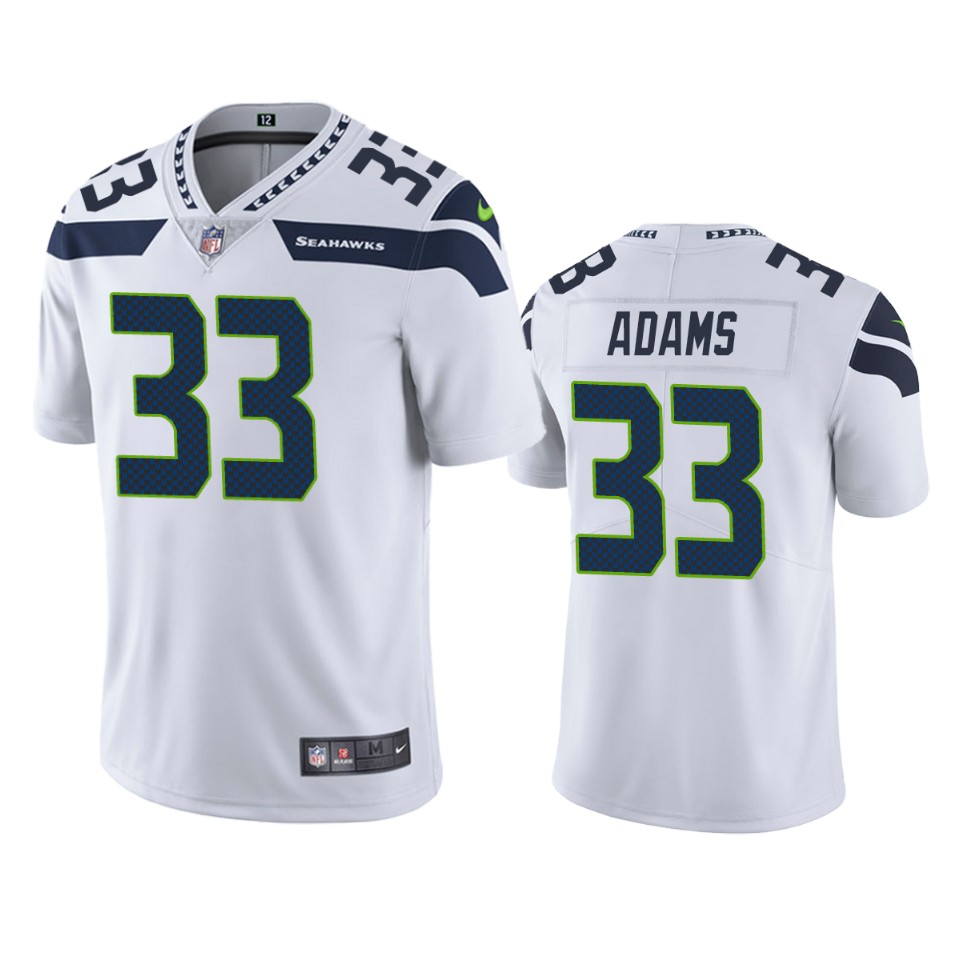 Seattle Seahawks #33 Jamal Adams Men's White Vapor Untouchable Limited Stitched Jersey