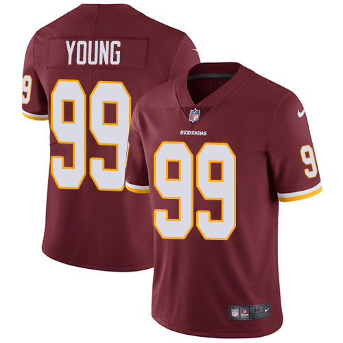 Commanders #99 Chase Young Burgundy Red Team Color Youth Stitched Vapor Untouchable Limited Jersey