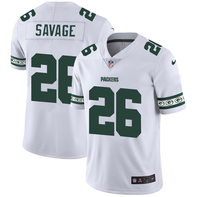 Green Bay Packers #26 Darnell Savage Jr White Team Logo Vapor Limited Jersey