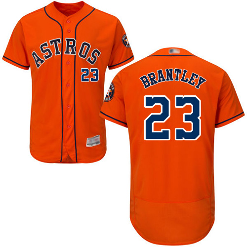 Houston Astros #23 Michael Brantley Orange Flexbase Authentic Collection Stitched Jersey Men's