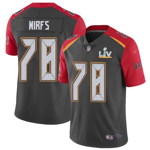 Tampa Bay Buccaneers #78 Tristan Wirfs Gray Youth Super Bowl LV Bound Stitched Limited Inverted Legend Jersey Youth