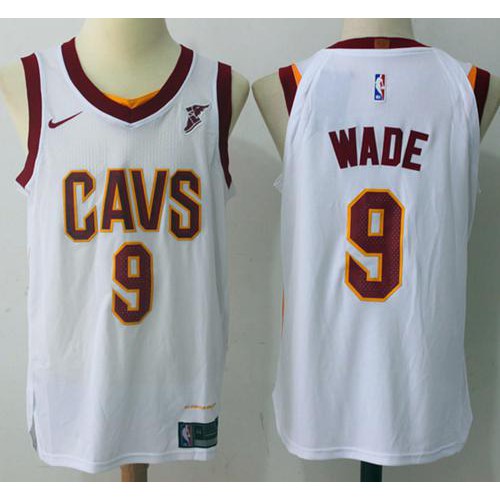 Cleveland Cavaliers #9 Dwyane Wade White Swingman Association Edition Jersey Mens