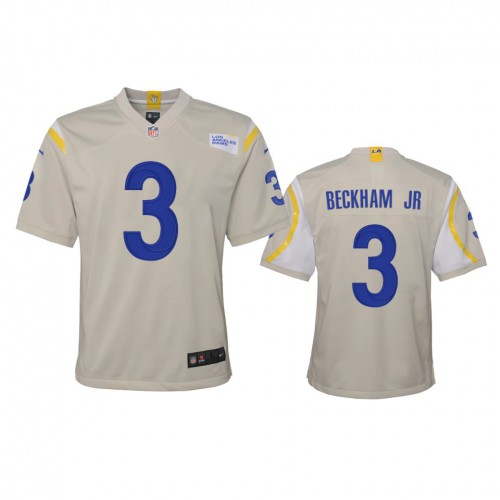 Los Angeles Los Angeles Rams #3 Odell Beckham Jr. Youth Game Jersey - Bone Youth