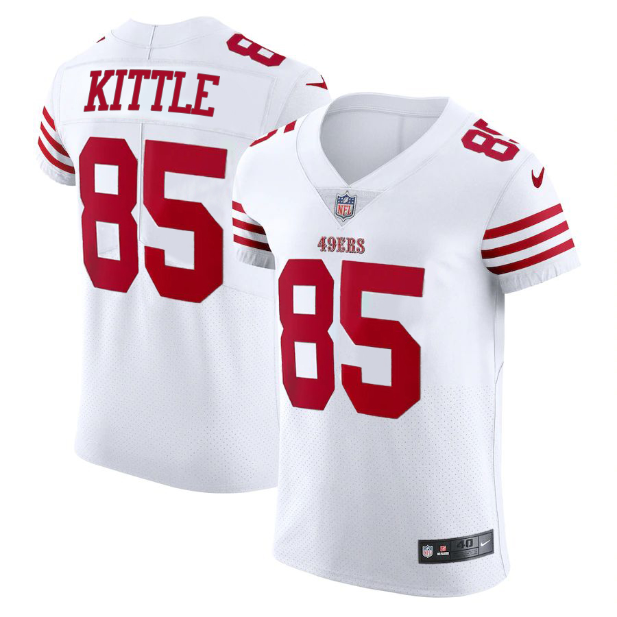 San Francisco 49ers #85 George Kittle White Men's 2022-23 Authentic Stitched Vapor Untouchable Elite Jersey