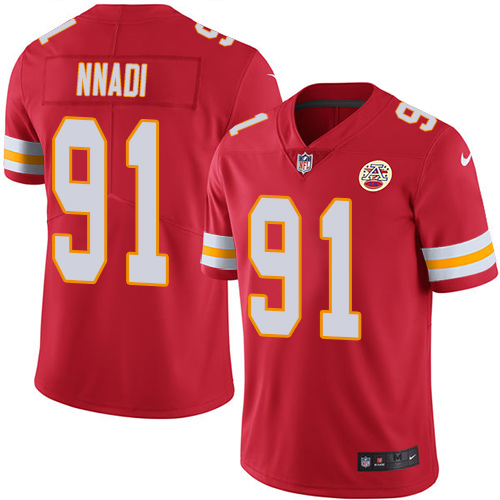 Kansas City Chiefs #91 Derrick Nnadi Red Team Color Men's Stitched Vapor Untouchable Limited Jersey Men's