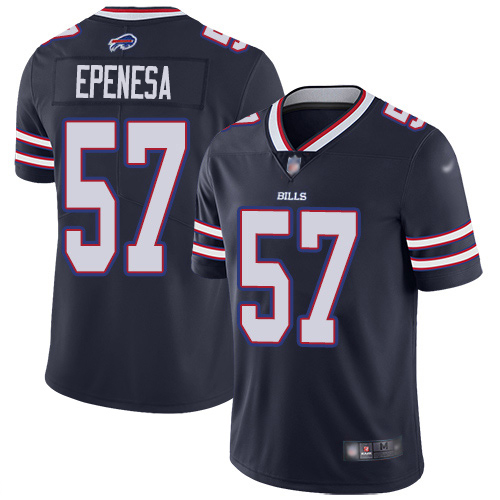 Buffalo Bills #57 A.J. Epenesas Navy Youth Stitched Limited Inverted Legend Jersey Youth