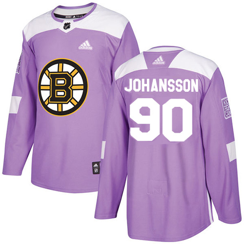 Adidas Boston Bruins #90 Marcus Johansson Purple Authentic Fights Cancer Stitched Jersey Men's