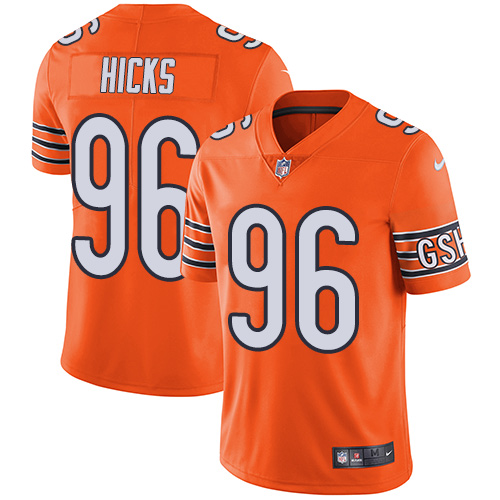 Chicago Bears #96 Akiem Hicks Orange Youth Stitched Limited Rush Jersey Youth