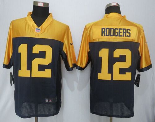 Packers #12 Aaron Rodgers Navy Blue Alternate Men's Stitched New Limited Jersey