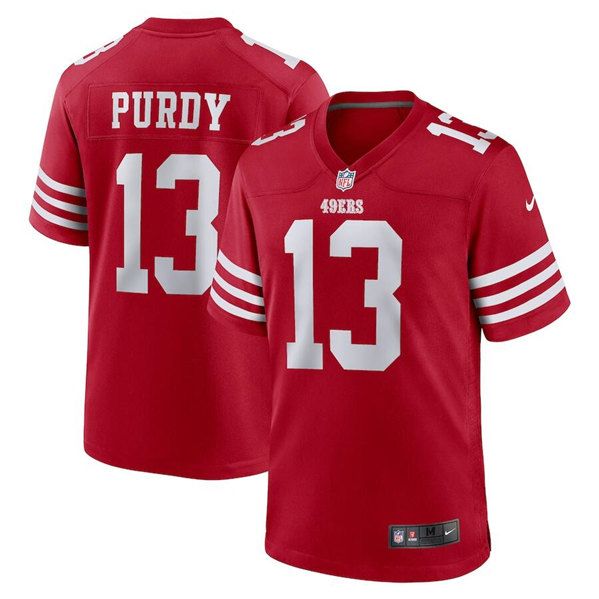 San Francisco 49ers #13 Brock Purdy Men's 2022 Player Game Jersey - Scarlet