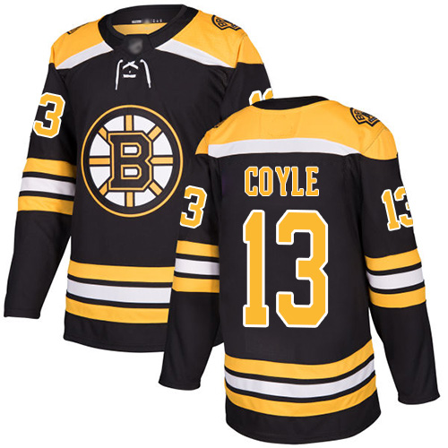 Adidas Boston Bruins #13 Charlie Coyle Black Home Authentic Stitched Jersey Men's