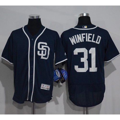 San Diego Padres #31 Dave Winfield Navy Blue Flexbase Authentic Collection Stitched Jersey Men's