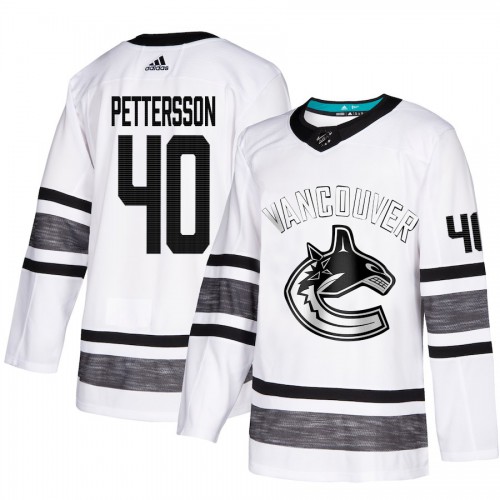 Adidas Vancouver Canucks #40 Elias Pettersson White Authentic 2019 All-Star Stitched Jersey Men's