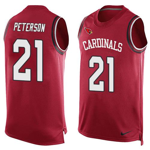Cardinals #21 Patrick Peterson Red Team Color Men's Stitched Limited Tank Top Jersey