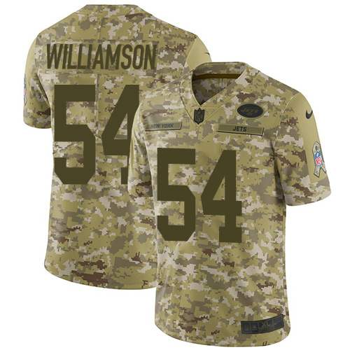 New York Jets #54 Avery Williamson Camo Men's Stitched Limited 2018 Salute To Service Jersey Men's