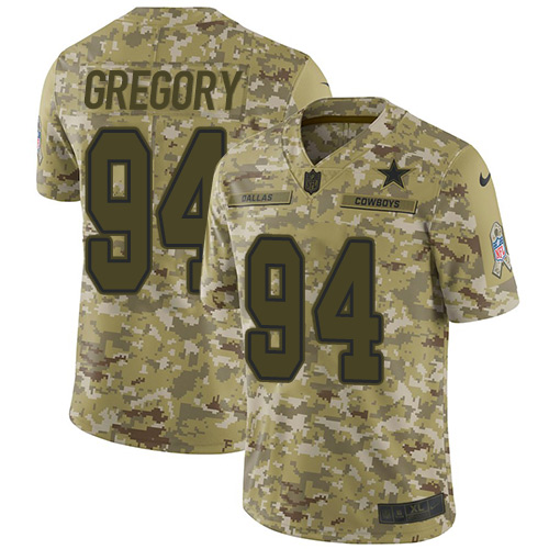 Dallas Cowboys #94 Randy Gregory Camo Men's Stitched Limited 2018 Salute To Service Jersey Men's