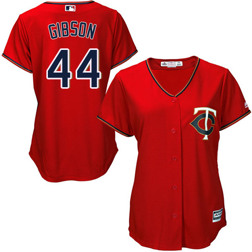 Minnesota Twins #44 Kyle Gibson Red Alternate Women's Stitched Jersey Womens