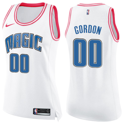 Orlando Magic #00 Aaron Gordon White/Pink Womens Swingman Fashion Jersey Womens