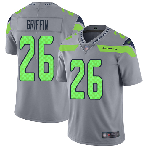 Seattle Seahawks #26 Shaquem Griffin Gray Men's Stitched Limited Inverted Legend Jersey Men's