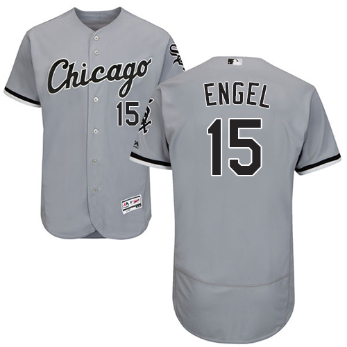 Chicago White Sox #15 Adam Engel Grey Flexbase Authentic Collection Stitched Jersey Men's