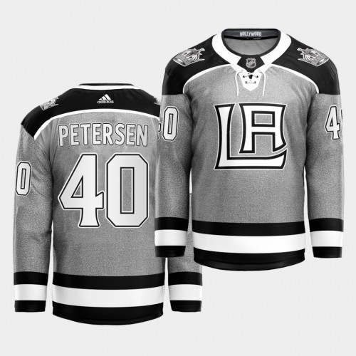 Adidas Los Angeles Kings #40 Cal Petersen 2021 City Concept Stitched Jersey - Black Men's