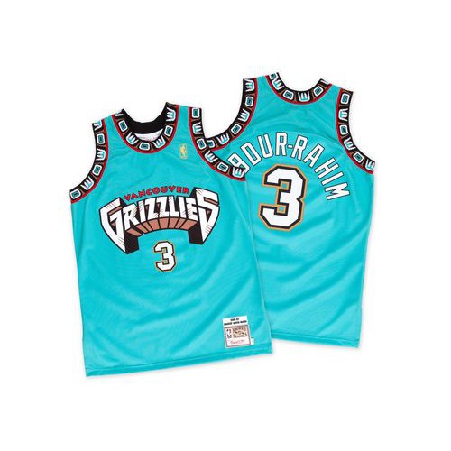 Memphis Grizzlies #3 Shareef Abdur-Rahim Green Hardwood Classics Throwback Stitched Jersey Mens