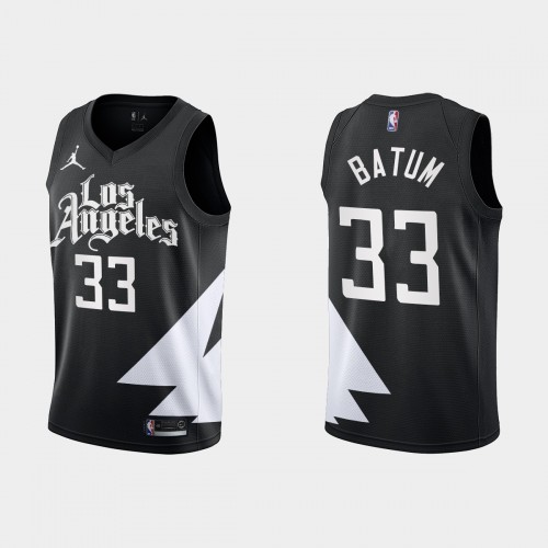 Los Angeles Los Angeles Clippers #33 Nicolas Batum Black Mens 2022-23 Statement Edition Jersey Mens